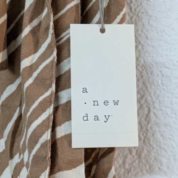 A NEW DAY Brown Zebra Animal Patterned Print Faux Wrap Bow Midi Skirt - XXL - Picture 3 of 6